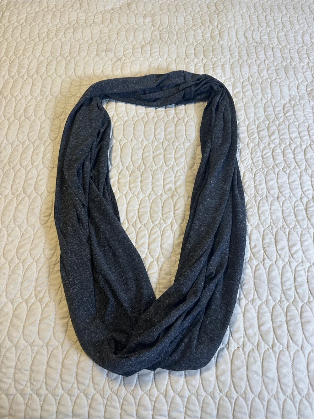 Steve Madden Linen Blend Dark Heather Grey Infinity Scarf OS Neck Warmer Career